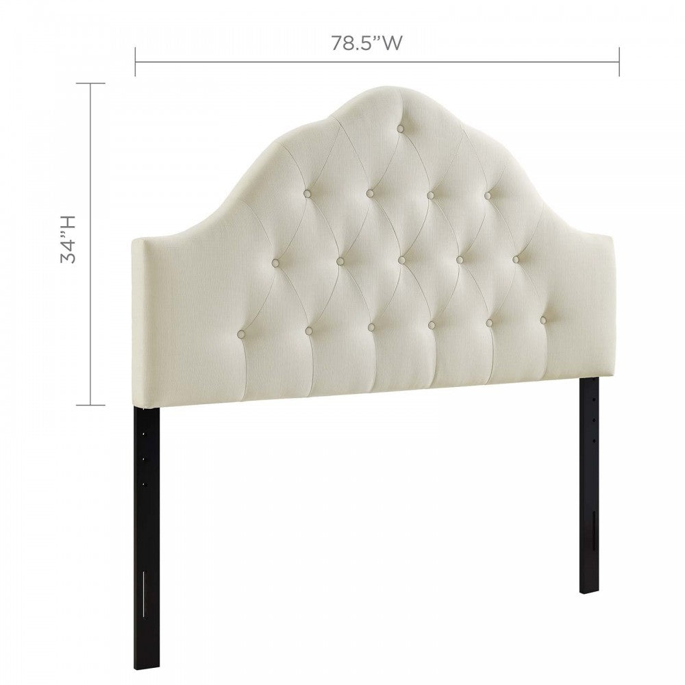 Sovereign King Upholstered Fabric Headboard, Ivory