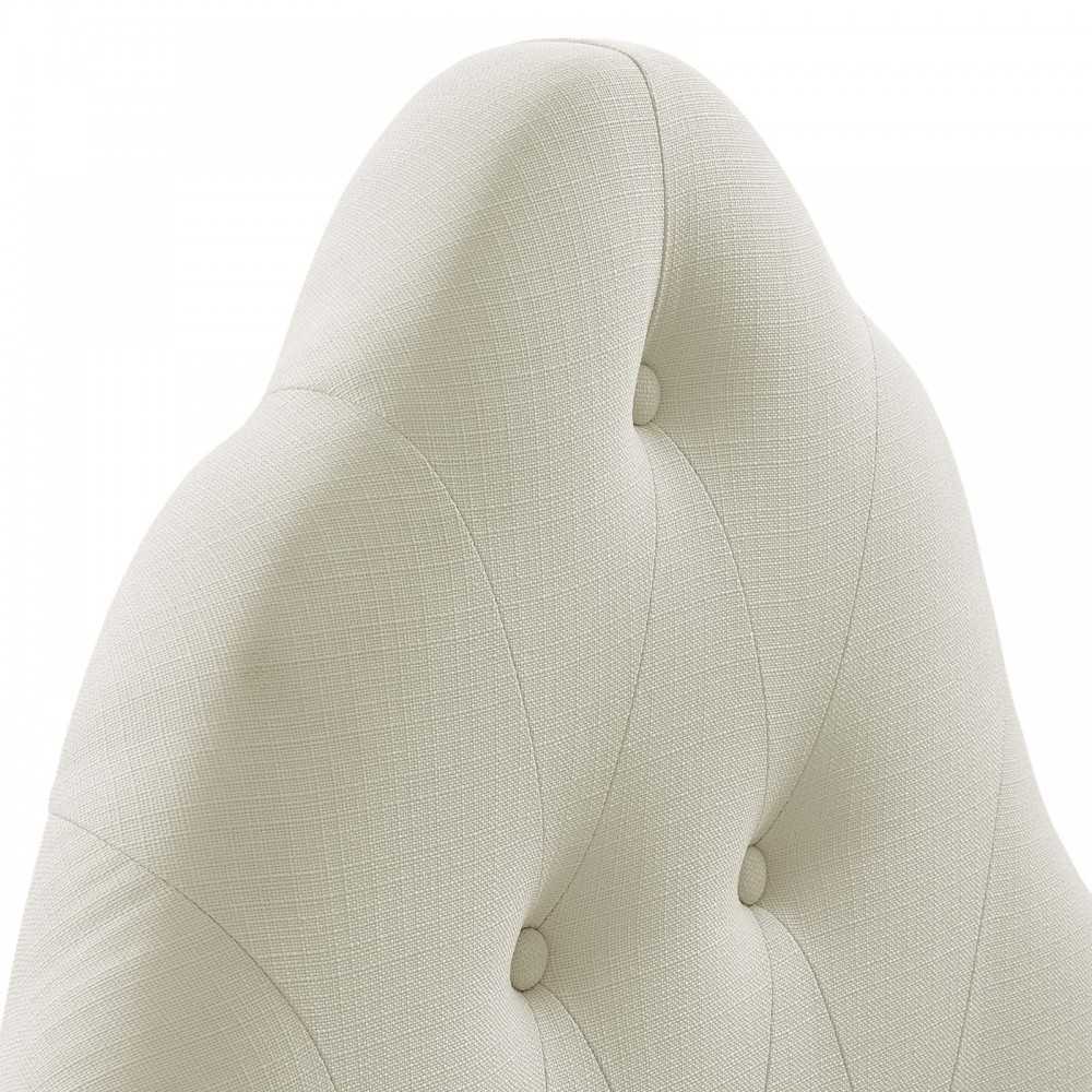Sovereign Twin Upholstered Fabric Headboard, Ivory