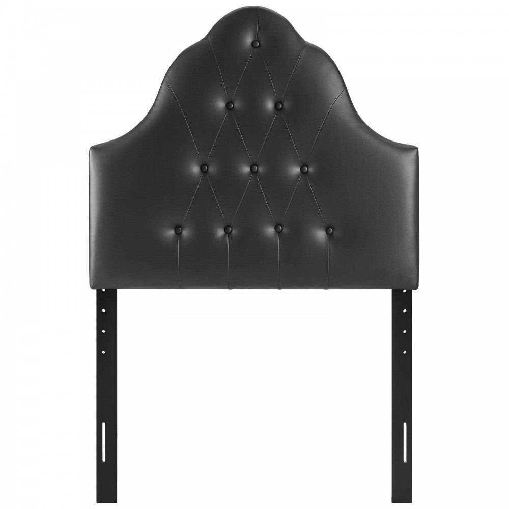 Sovereign Twin Upholstered Vinyl Headboard, Black