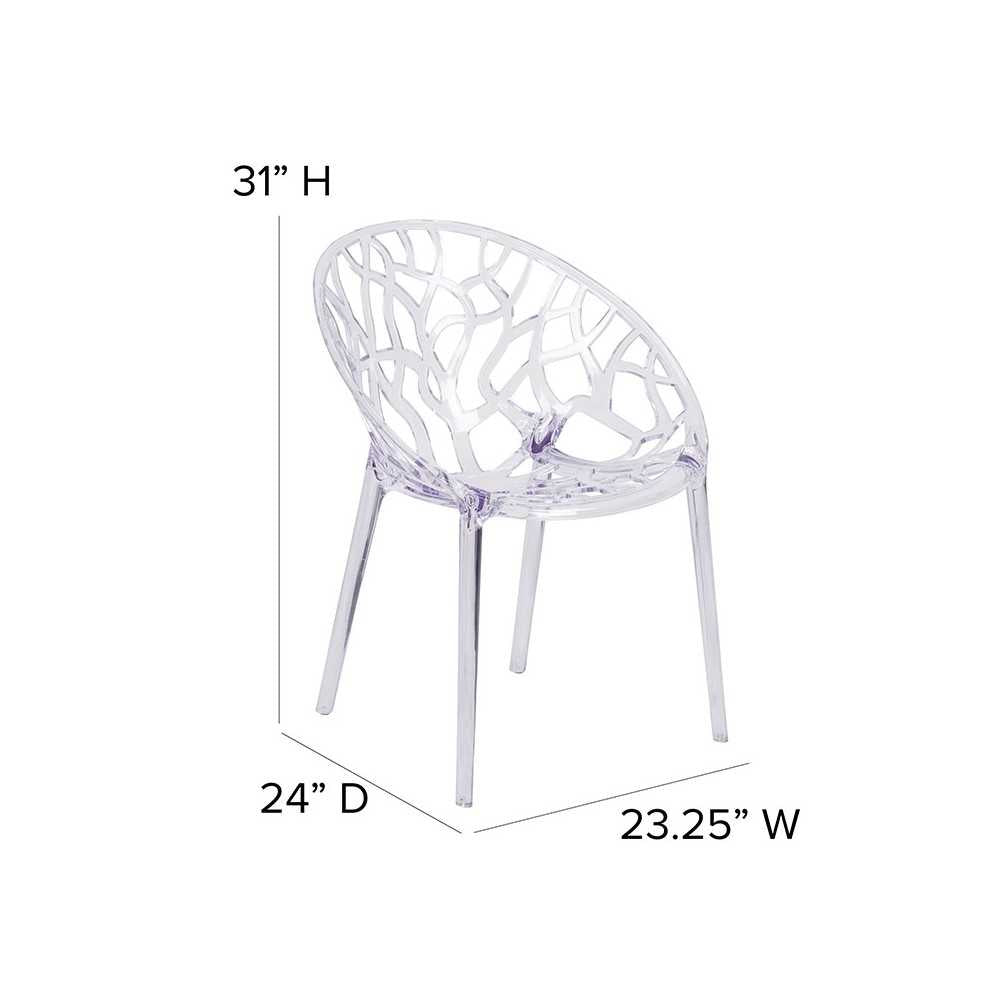 Specter Series Transparent Stacking Side Chair
