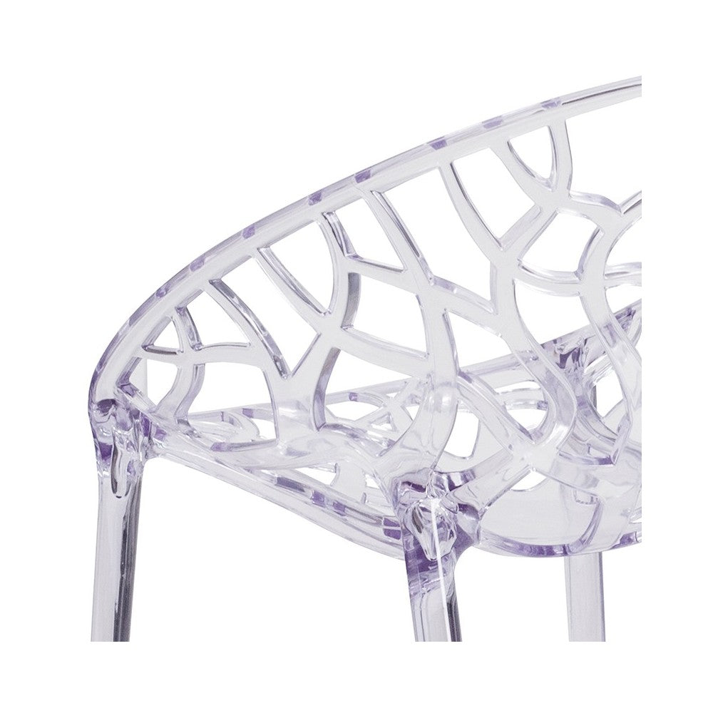 Specter Series Transparent Stacking Side Chair