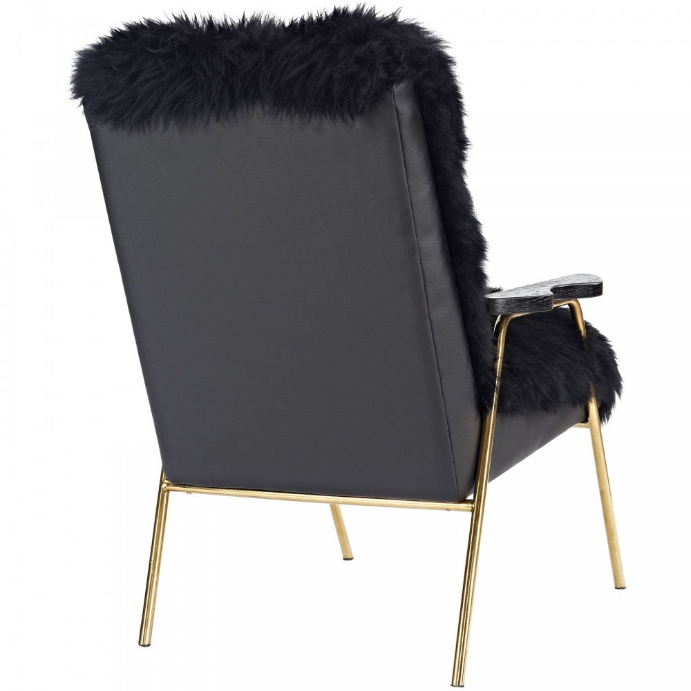 Sprint Sheepskin Armchair, Black Black