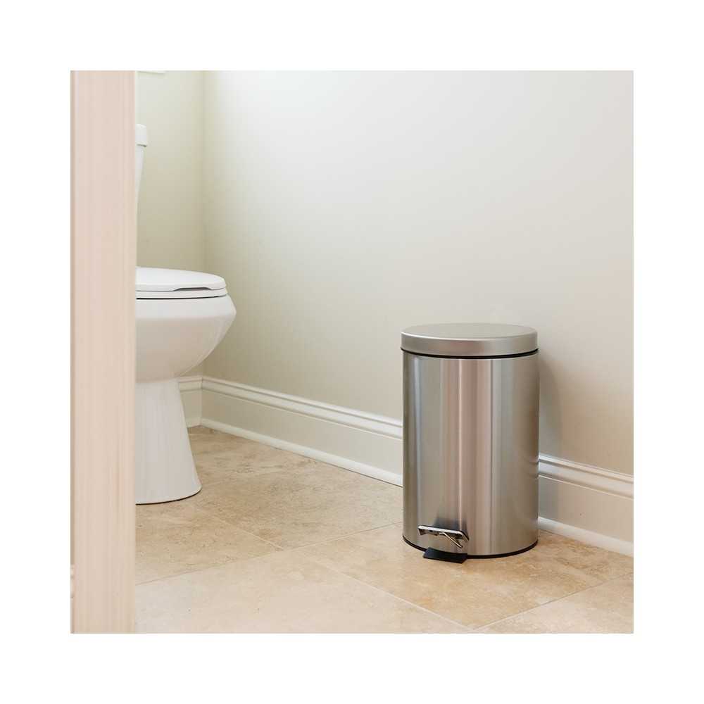 Stainless Steel Fingerprint Resistant Soft Close, Step Trash Can - 12L (3.2 Gallons)