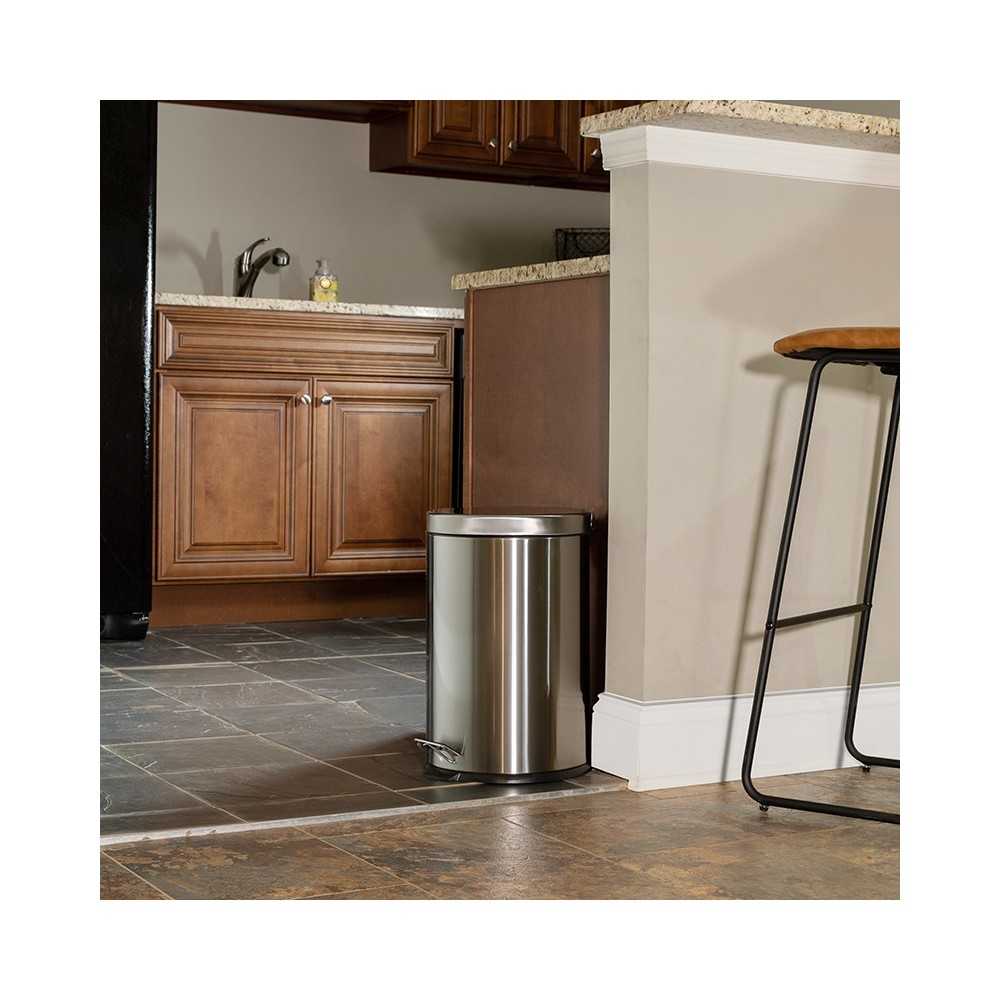 Stainless Steel Fingerprint Resistant Soft Close, Step Trash Can - 20L (5.3 Gallons)