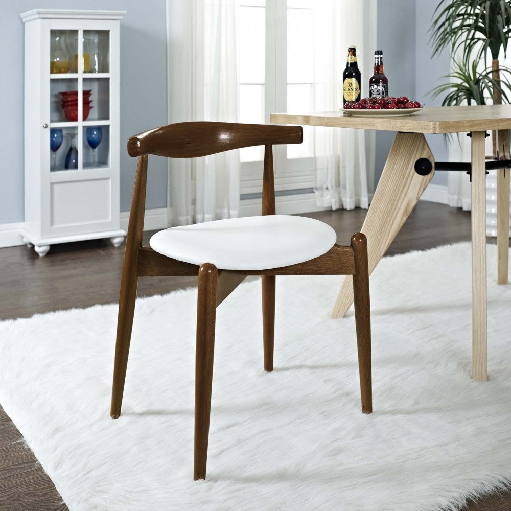 Stalwart Dining Side Chair, Dark Walnut White