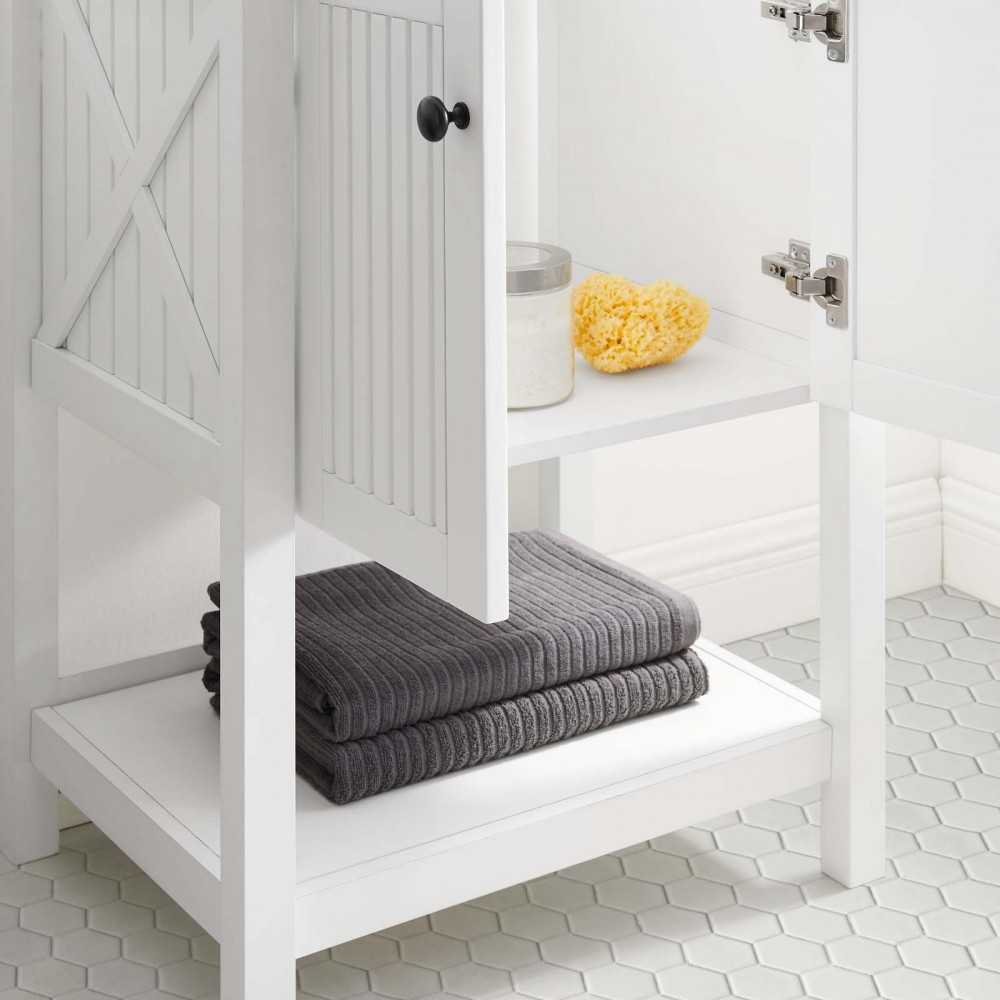 Steam 23" Bathroom Vanity Cabinet (Sink Basin Not Included), White
