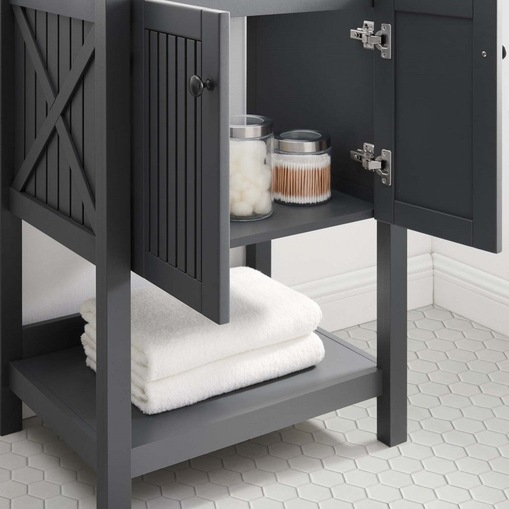 Steam 23" Bathroom Vanity Cabinet (Sink Basin Not Included), Gray