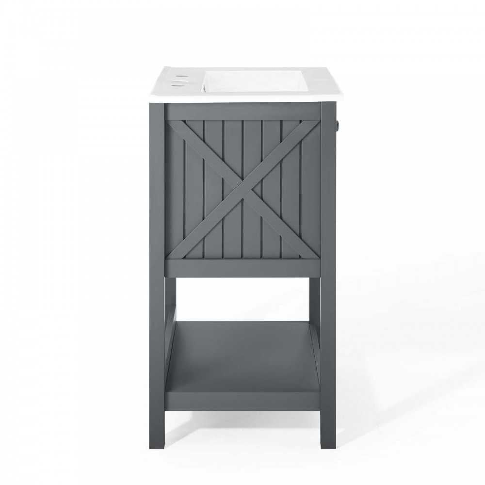 Steam 24" Bathroom Vanity, Gray White