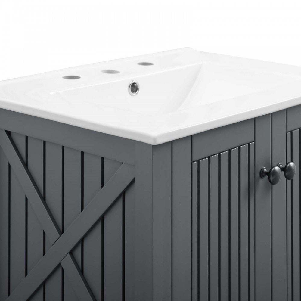 Steam 24" Bathroom Vanity, Gray White