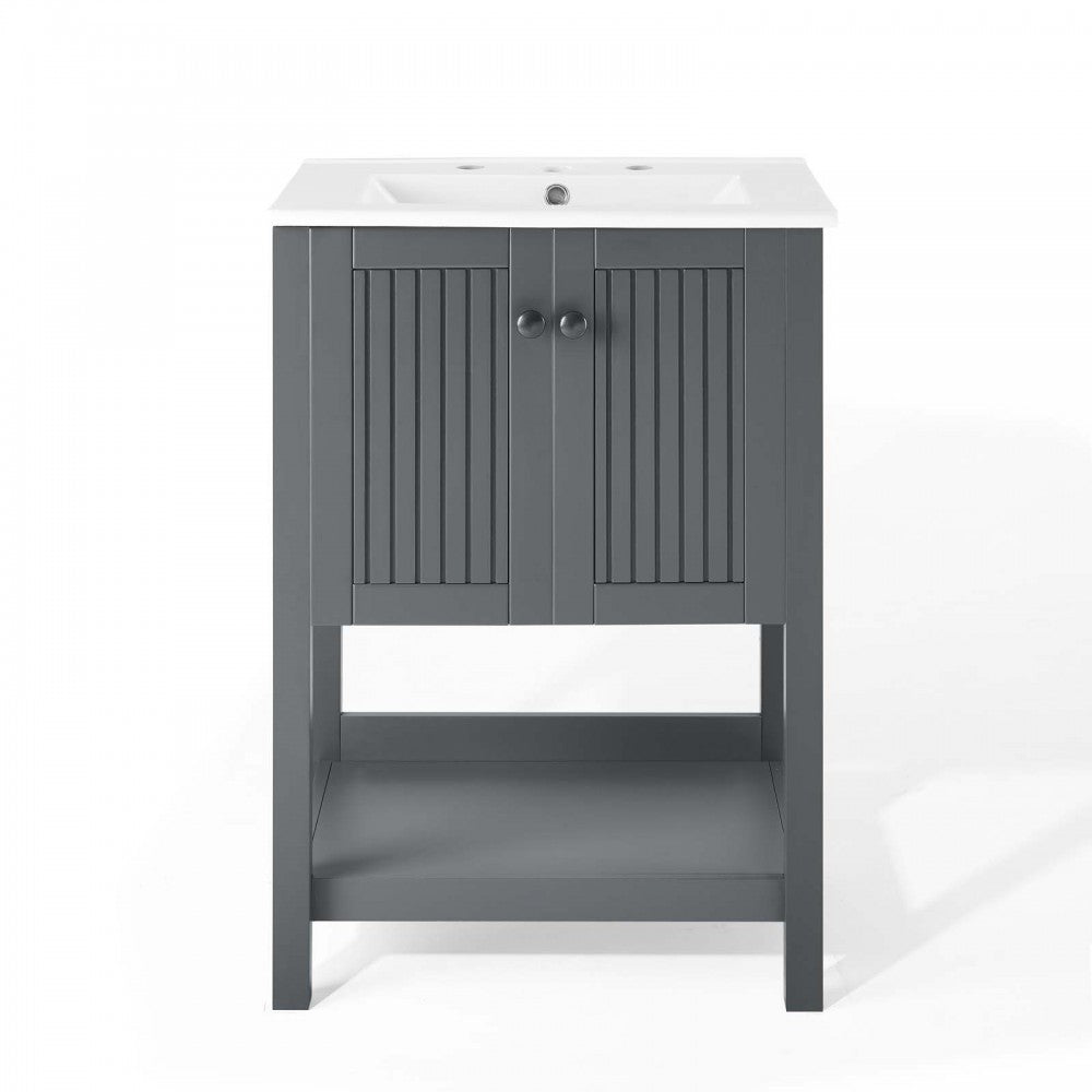 Steam 24" Bathroom Vanity, Gray White