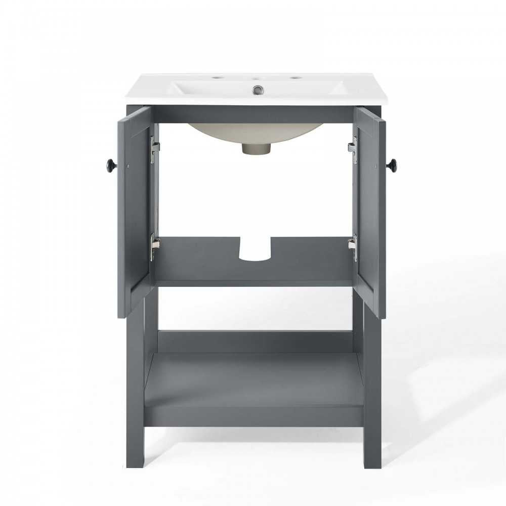 Steam 24" Bathroom Vanity, Gray White