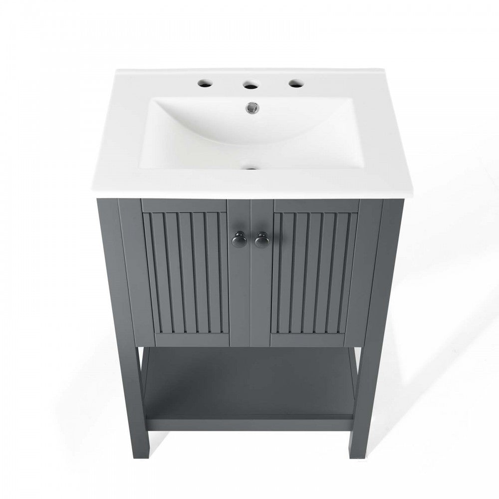 Steam 24" Bathroom Vanity, Gray White