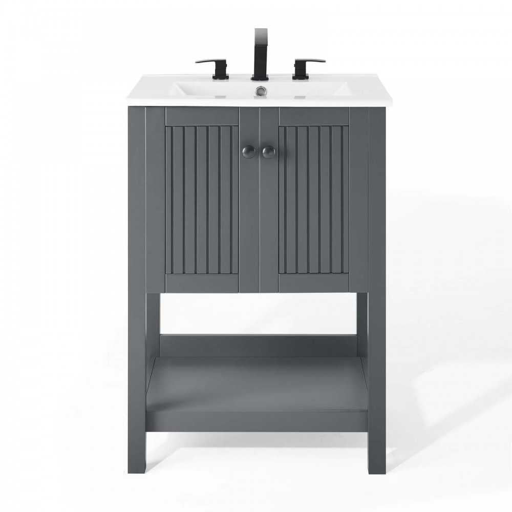 Steam 24" Bathroom Vanity, Gray White