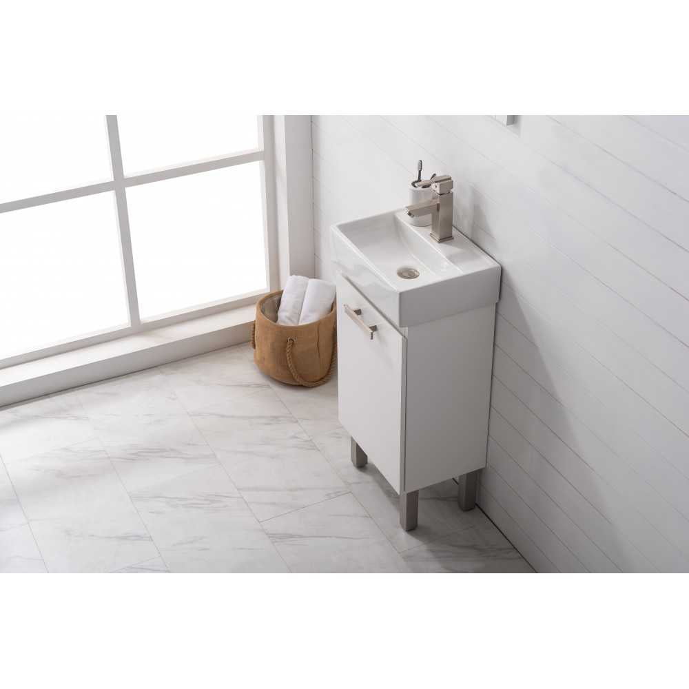 Stella 16.5" Single Sink Vanity In White