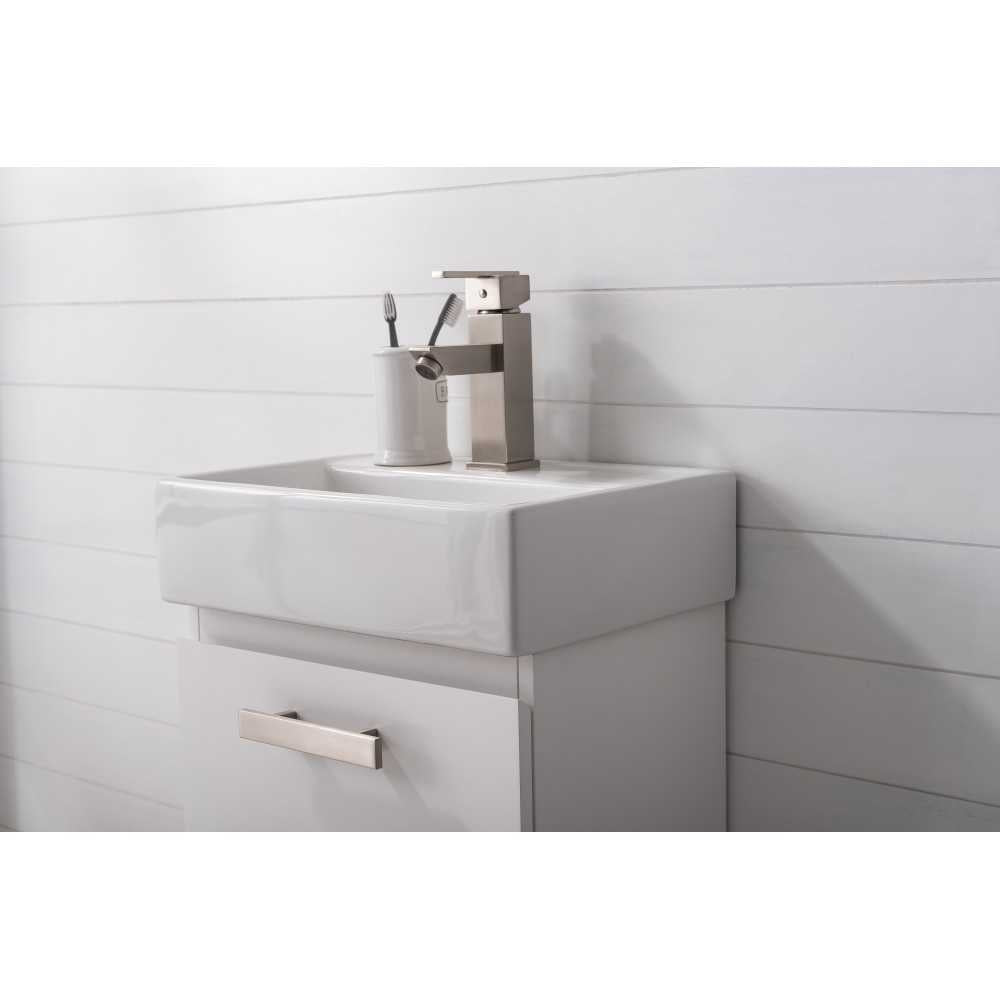 Stella 16.5" Single Sink Vanity In White