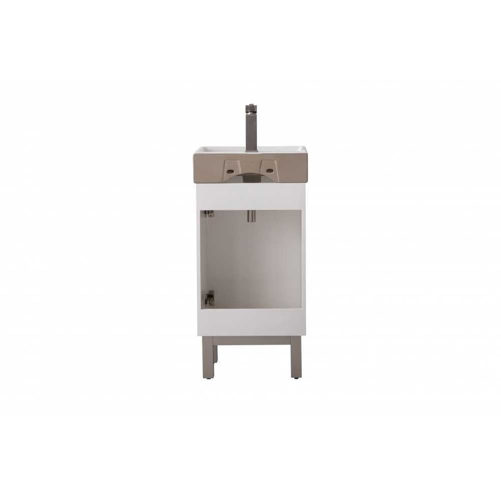 Stella 16.5" Single Sink Vanity In White