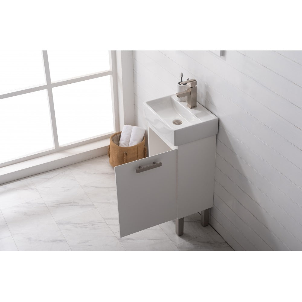 Stella 16.5" Single Sink Vanity In White
