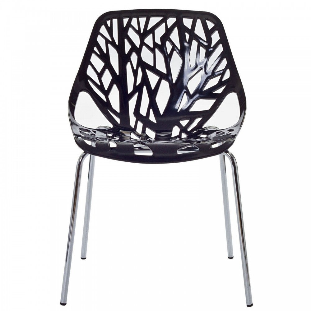 Stencil Dining Side Chair, Black