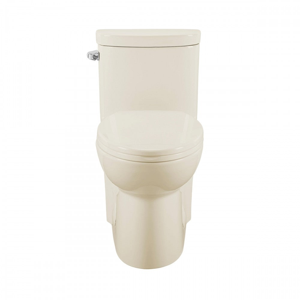 Sublime One-Piece Elongated Left Side Flush Handle Toilet in Bisque 1.28 gpf