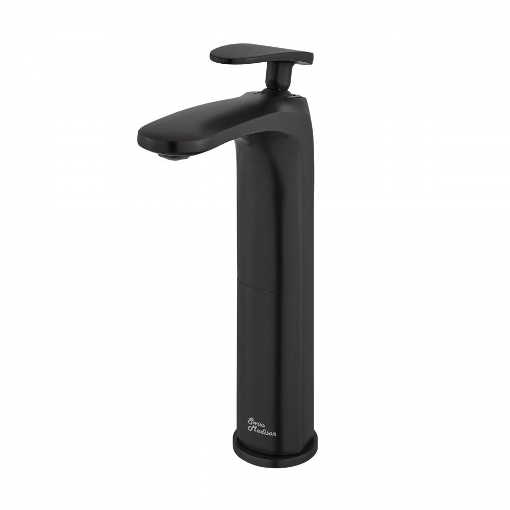 Sublime Single Hole, Single-Handle, High Arc Bathroom Faucet in Matte Black