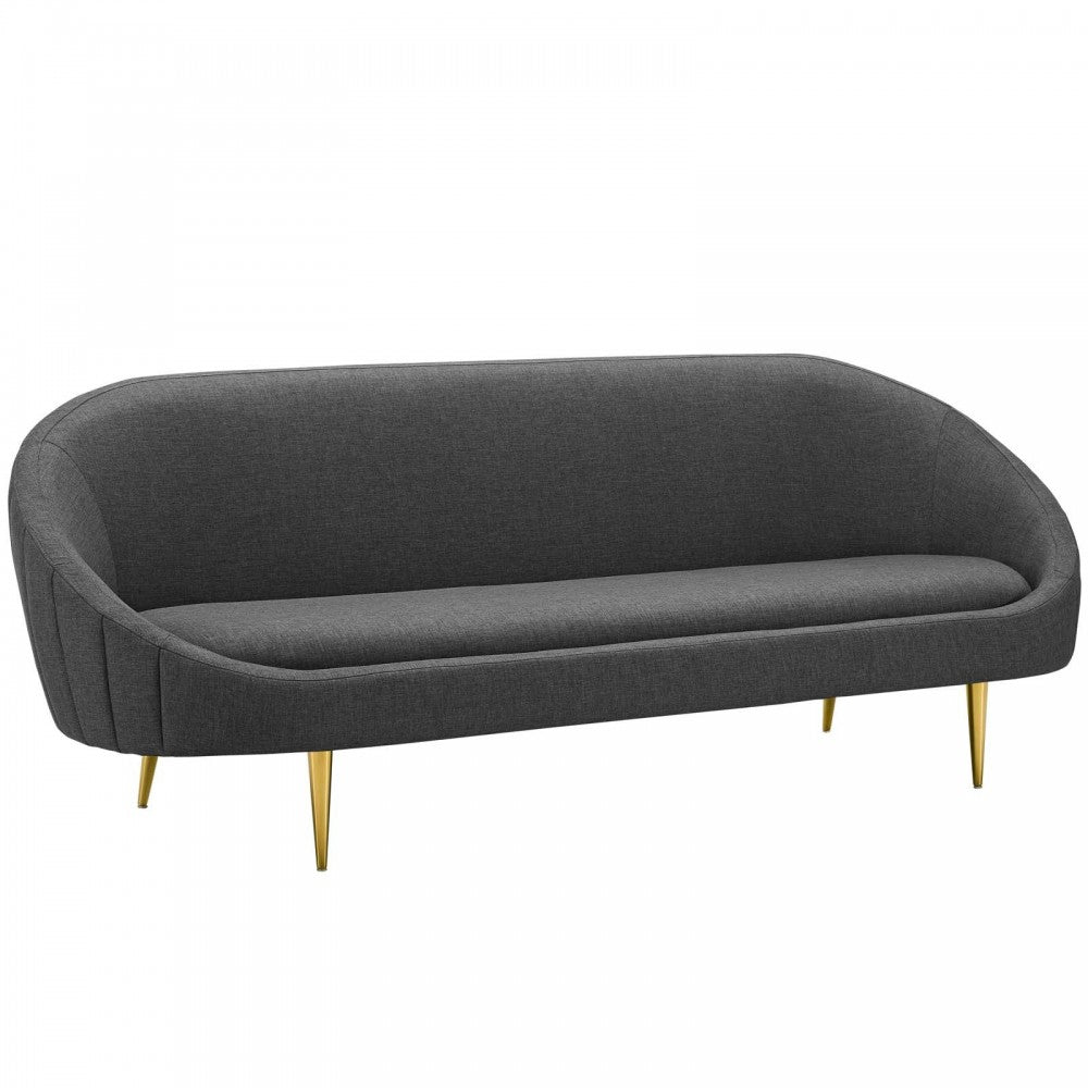 Sublime Vertical Curve Back Fabric Sofa