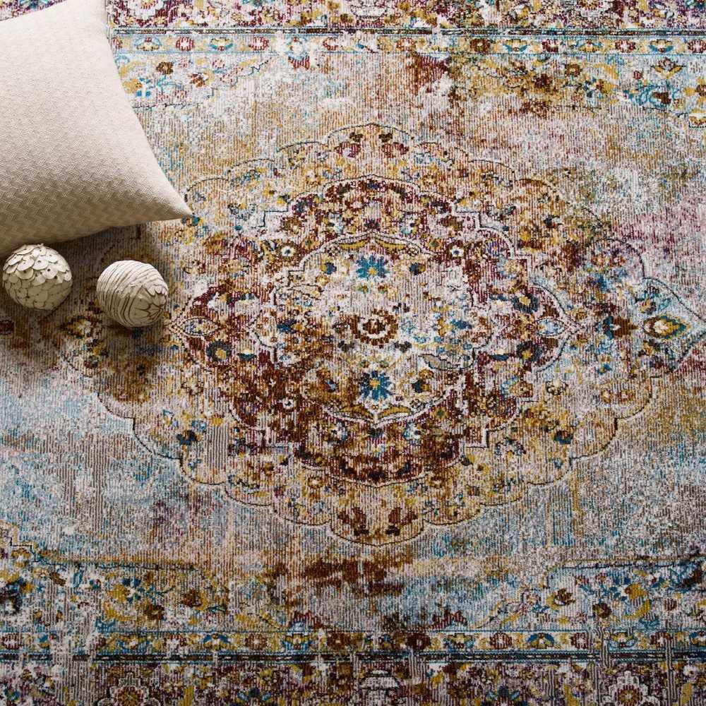Success Merritt Transitional Distressed Floral Persian Medallion 5x8 Area Rug