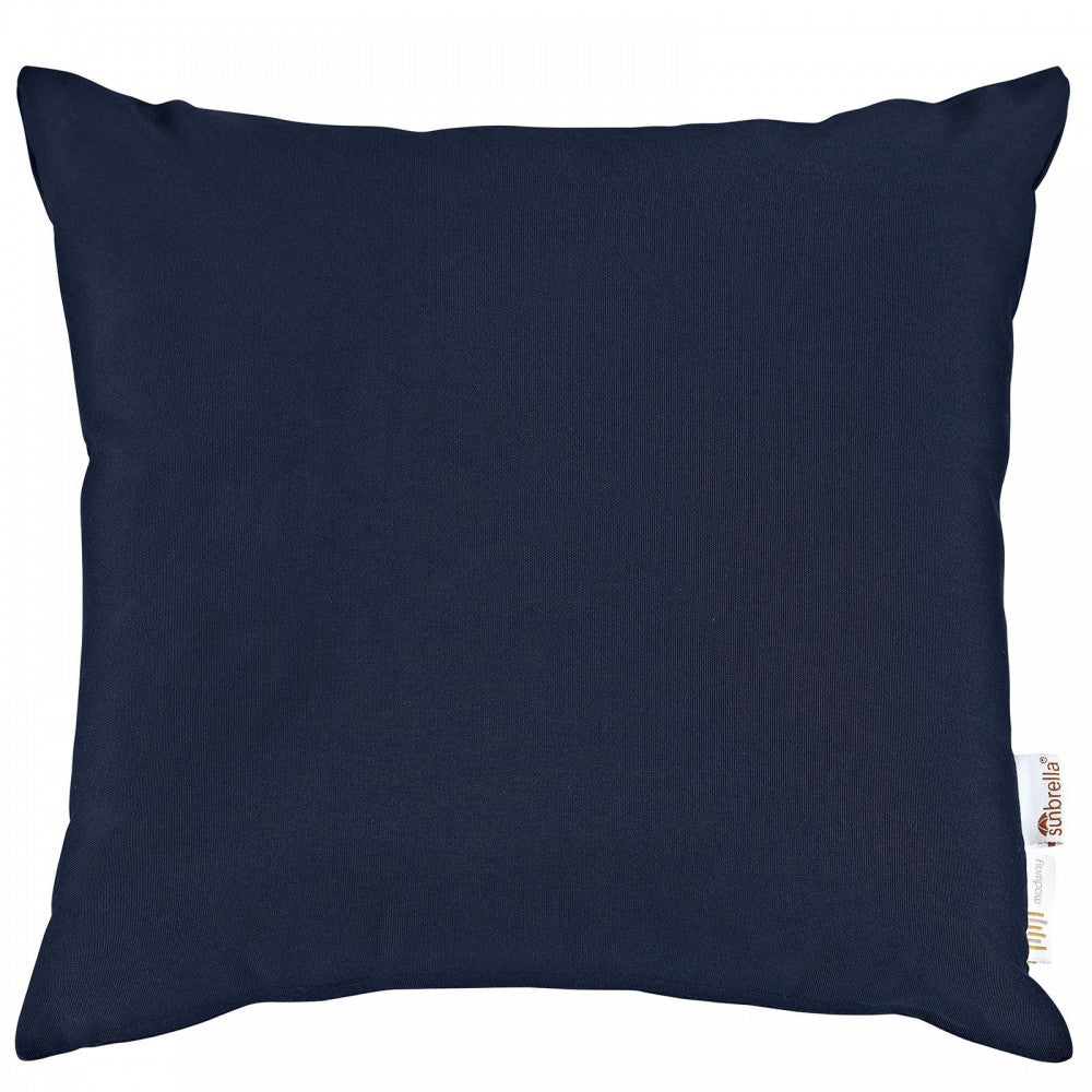 Summon 2 Piece Outdoor Patio Sunbrella Pillow Set, Navy