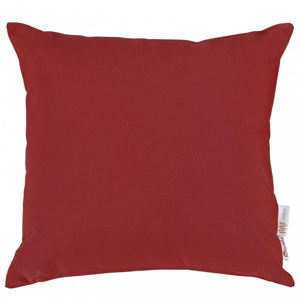 Summon 2 Piece Outdoor Patio Sunbrella Pillow Set, Red