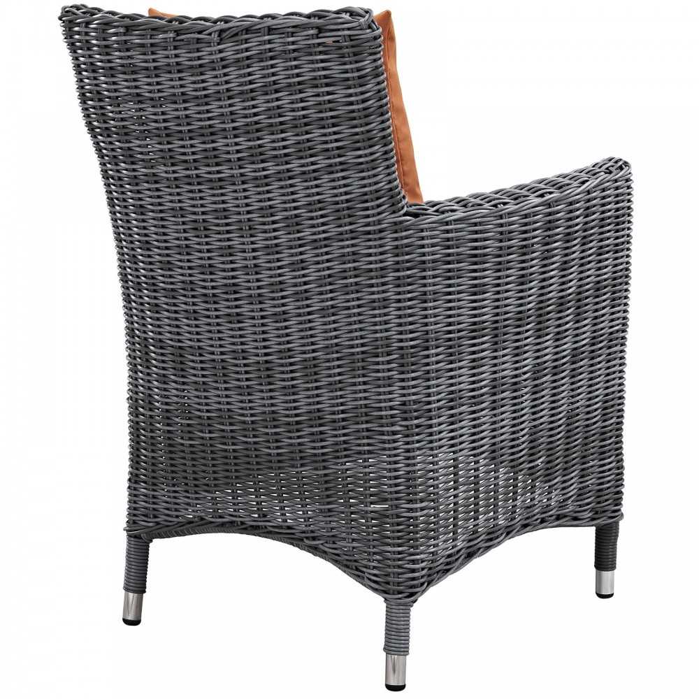 Summon 4 Piece Outdoor Patio Sunbrella Dining Set, Canvas Tuscan