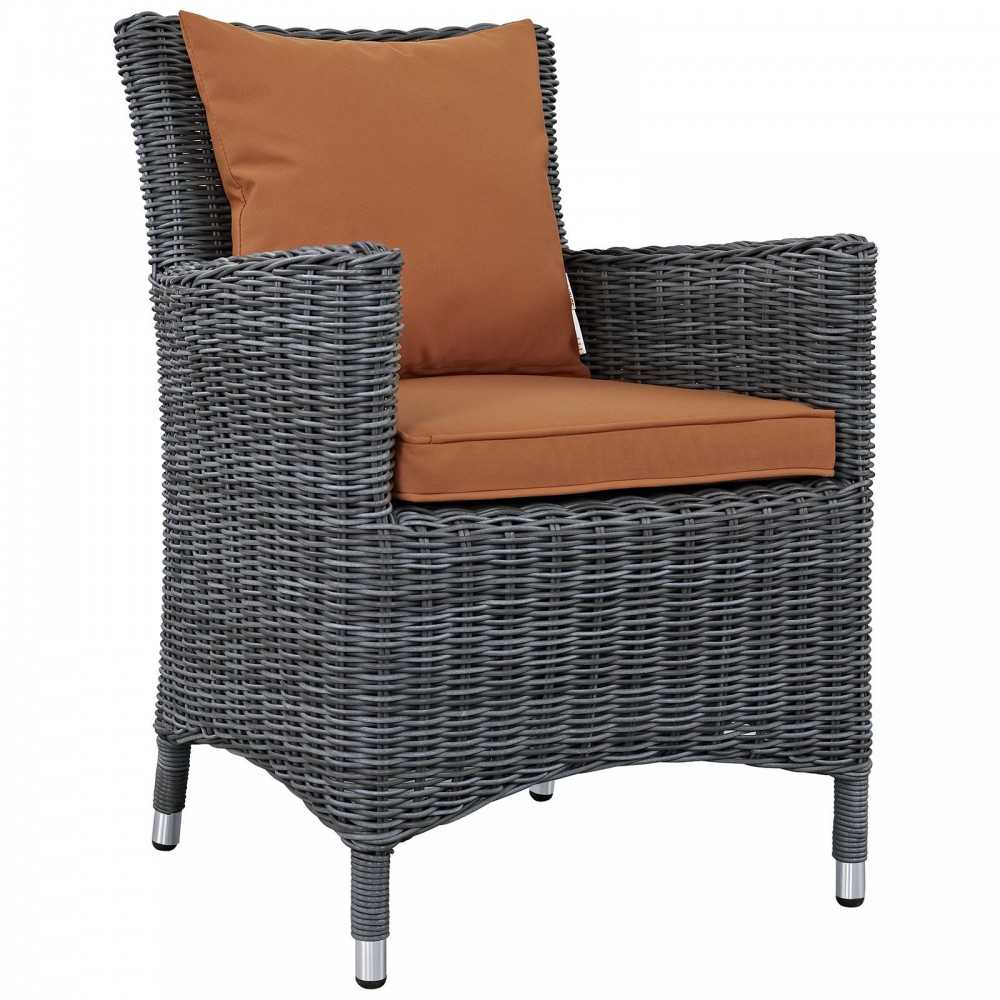Summon 4 Piece Outdoor Patio Sunbrella Dining Set, Canvas Tuscan