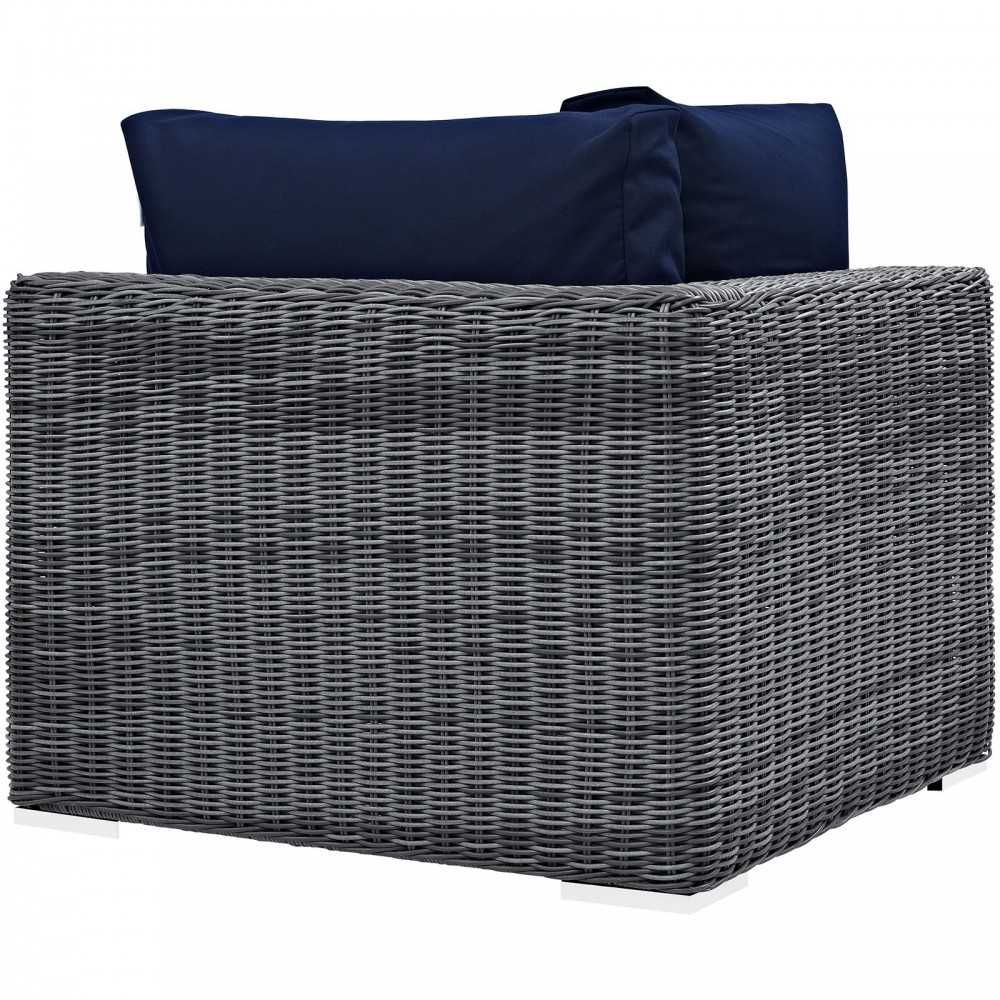 Summon Outdoor Patio Sunbrella Corner, Canvas Navy