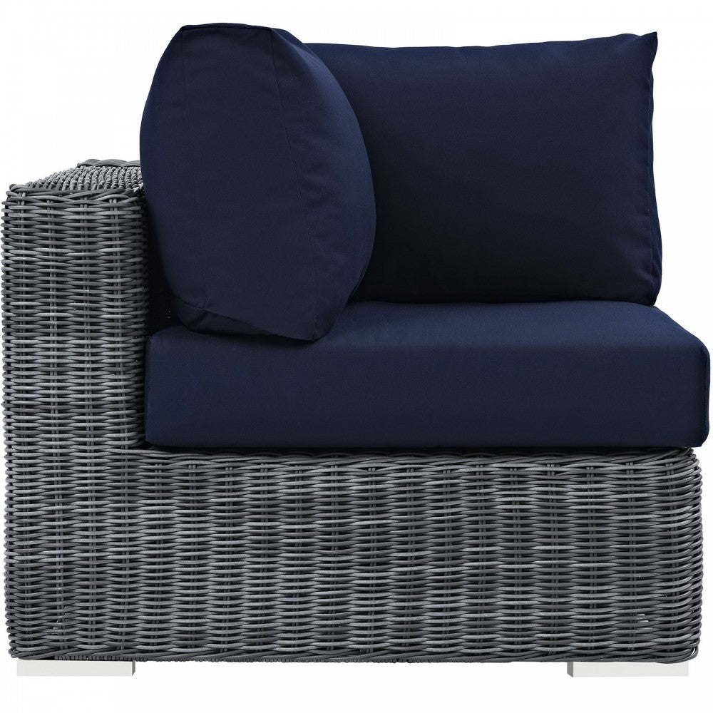 Summon Outdoor Patio Sunbrella Corner, Canvas Navy
