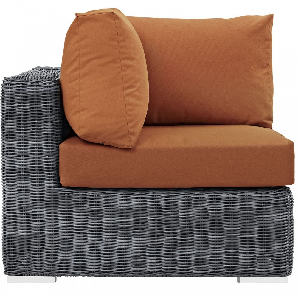 Summon Outdoor Patio Sunbrella Corner, Canvas Tuscan