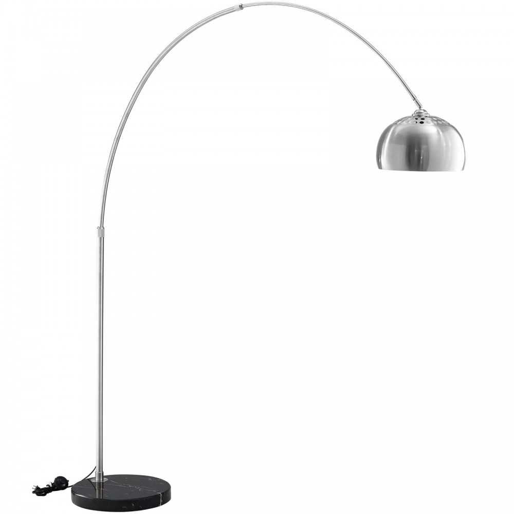 Sunflower Round Marble Base Floor Lamp, Gold