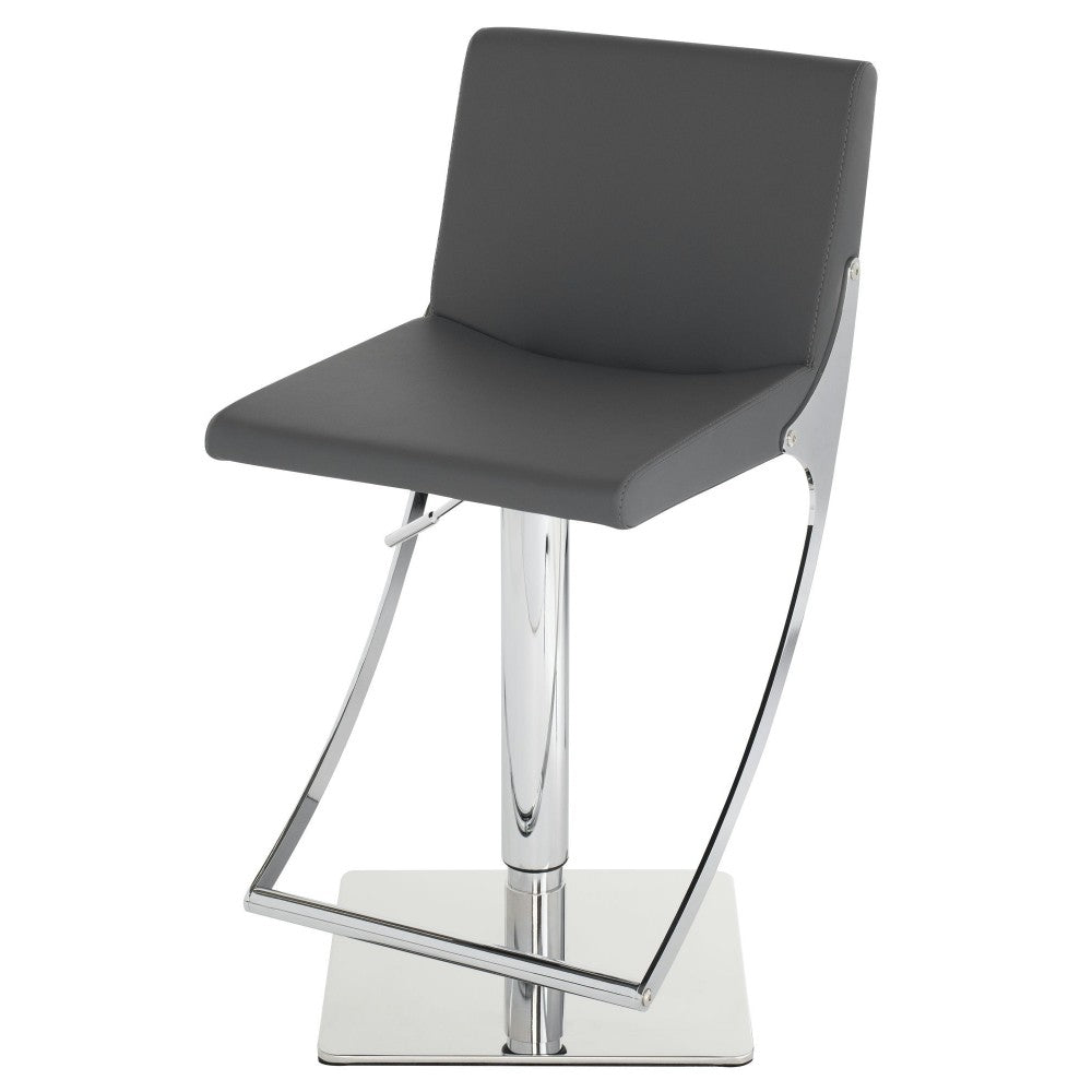 Swing Gray Naugahyde Adjustable Stool