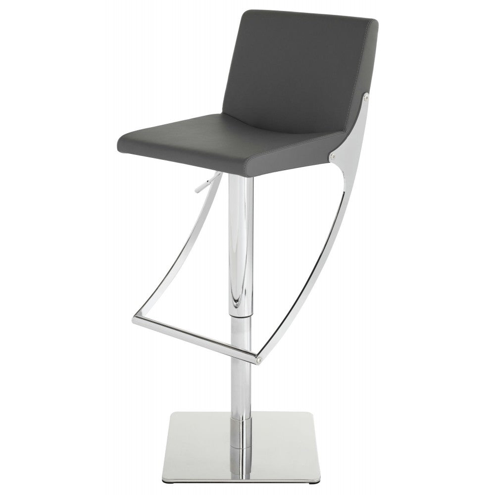 Swing Gray Naugahyde Adjustable Stool