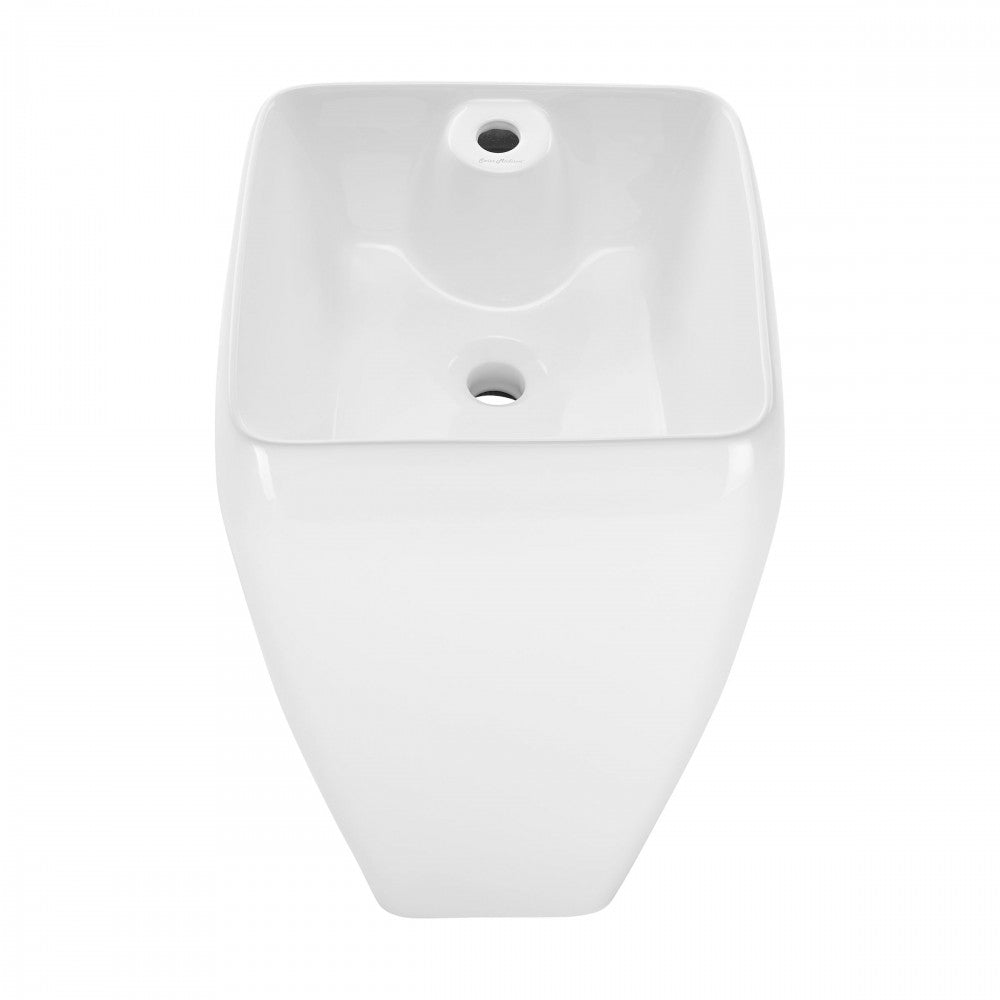 Swiss Madison Carre One Piece Pedestal Sink