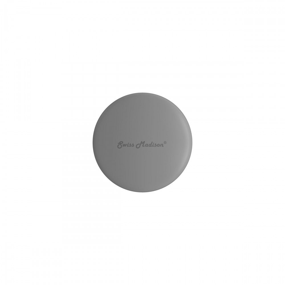 Swiss Madison Ceramic Pop Up Drain w/o Overflow in Matte Grey