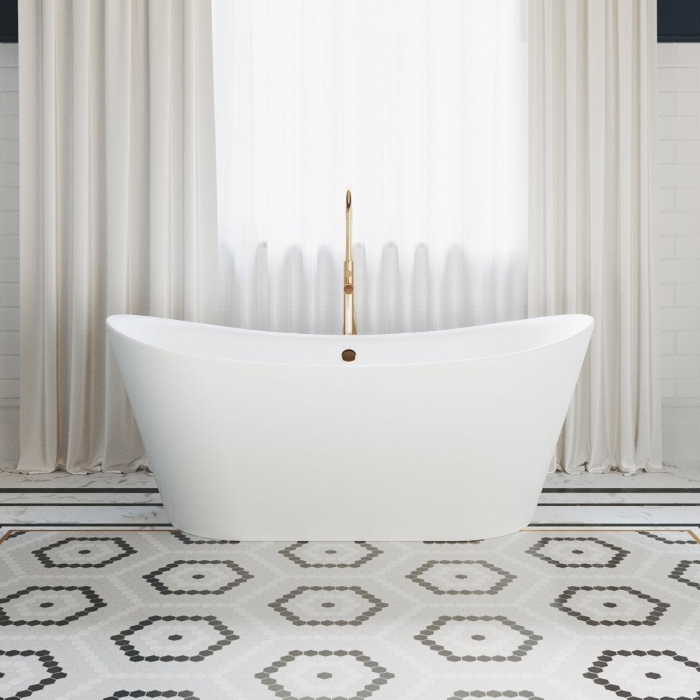 Swiss Madison Ivy 67" Double Slipper Freestanding Bathtub