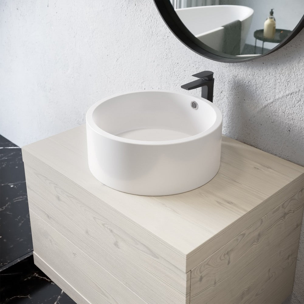 Swiss Madison Monaco 16.5in Round Vessel Sink in Matte White