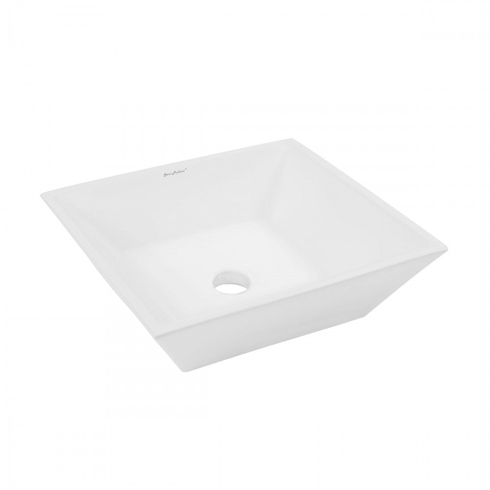 Swiss Madison St. Tropez Square Ceramic Vessel Sink