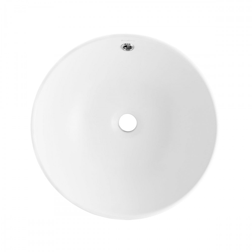 Swiss Madison Sublime 17in Round Vessel Sink in Matte White