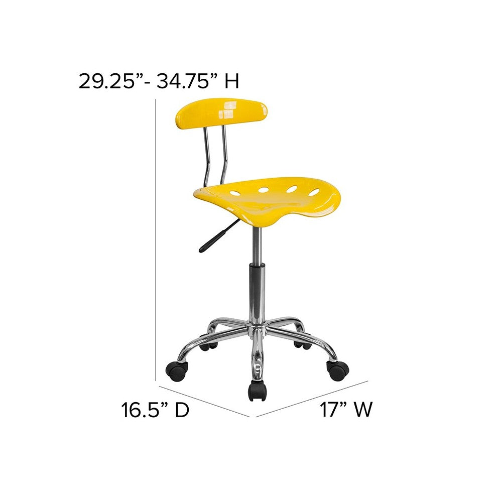 Swivel Task Chair | Adjustable Swivel Chair for Desk and Office with Tractor Seat