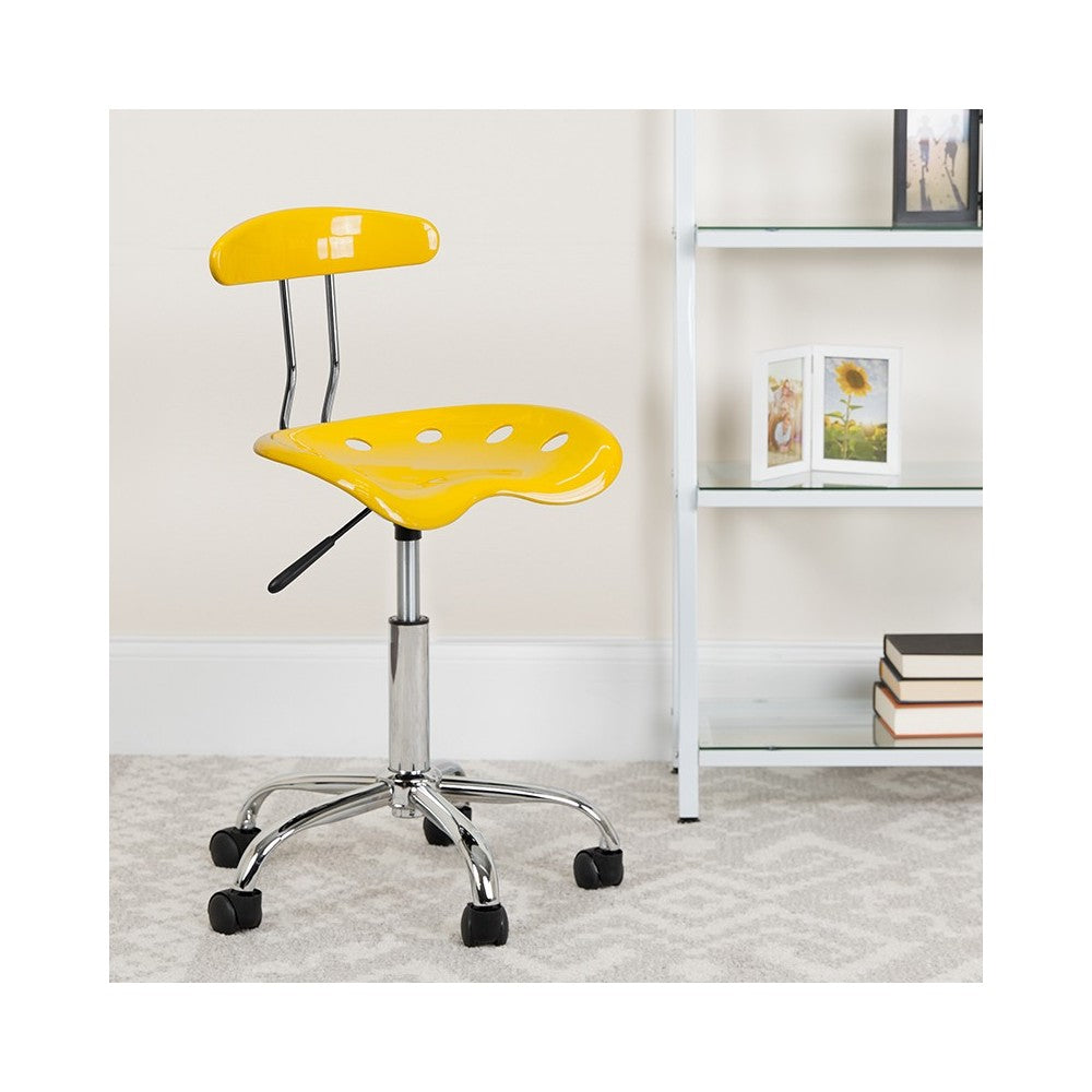Swivel Task Chair | Adjustable Swivel Chair for Desk and Office with Tractor Seat