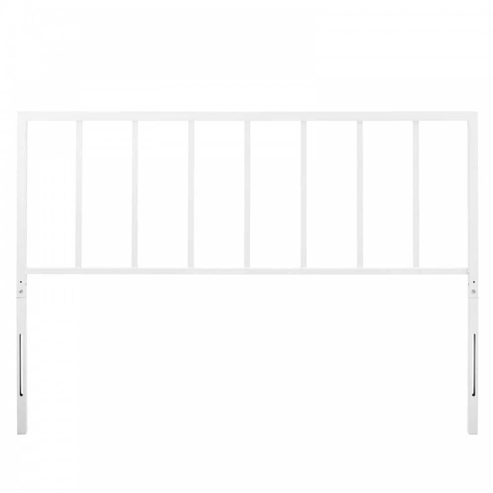Tatum King Metal Headboard, White