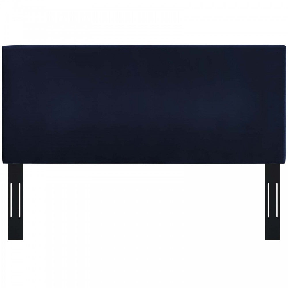 Taylor Twin Upholstered Performance Velvet Headboard, Midnight Blue