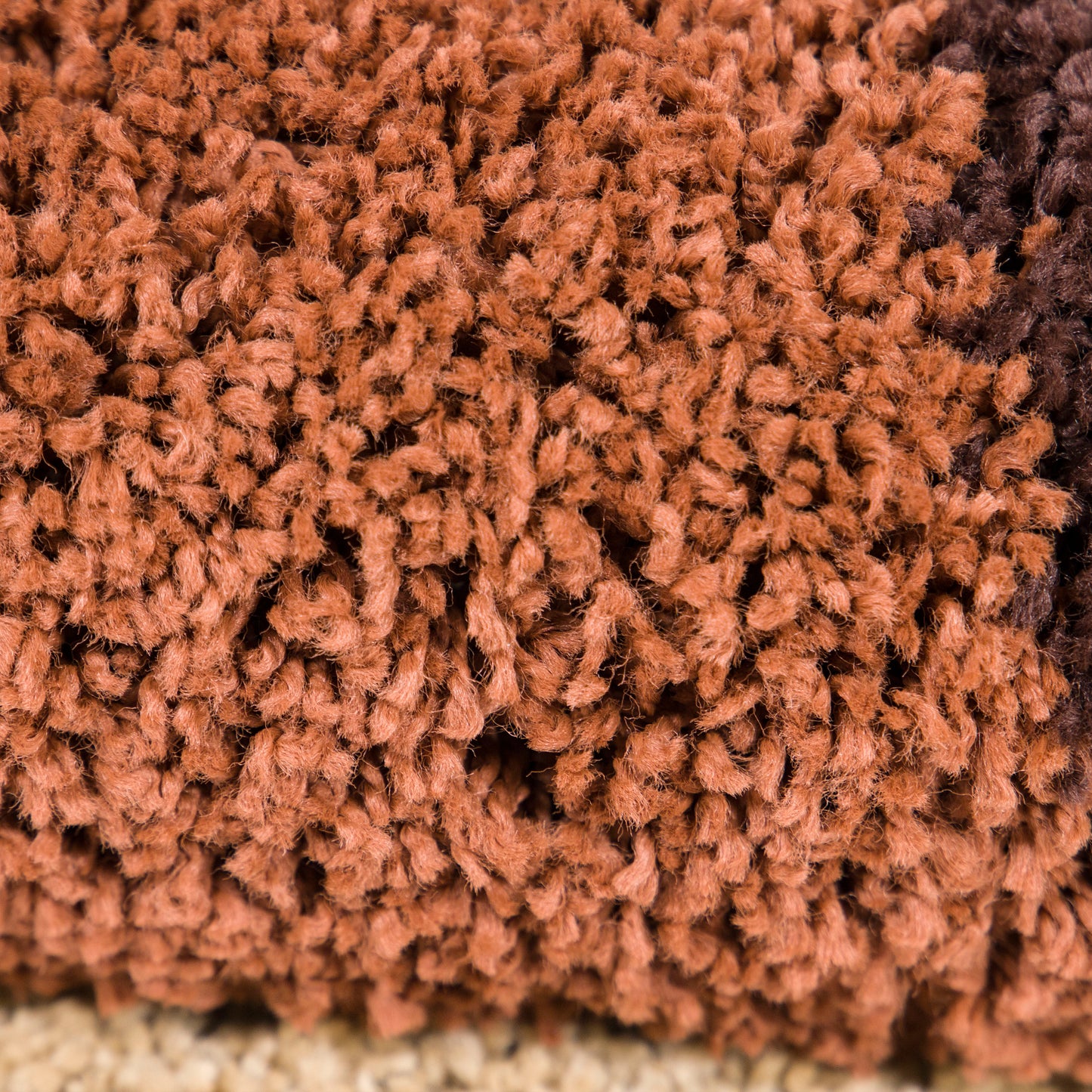 Orian Impressions Shag Circle Bloom Multi Brown 79"X116"
