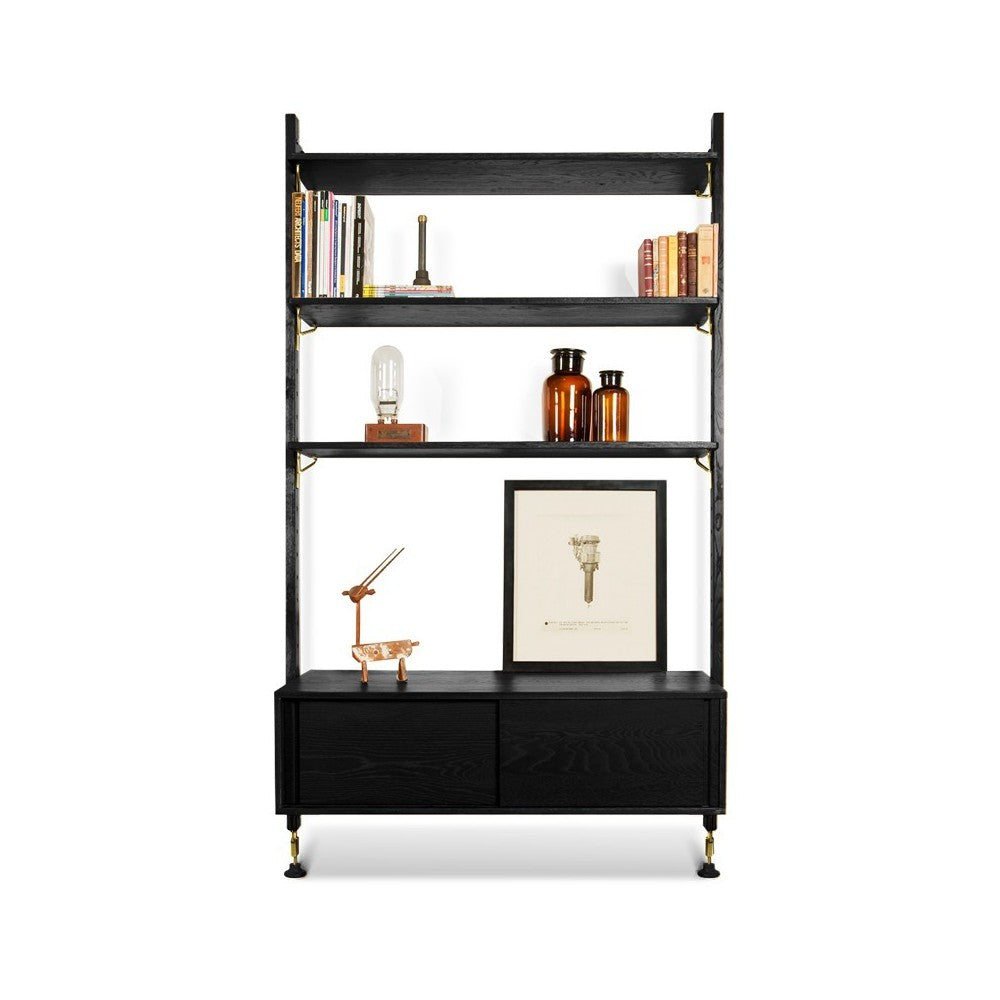 Theo Black Wood Modular Shelving, HGDA573