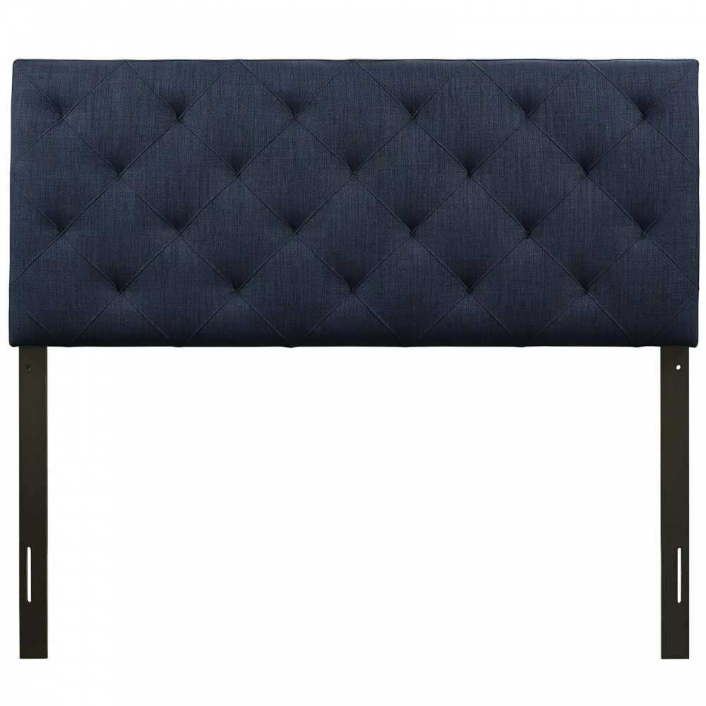 Theodore Full Upholstered Fabric Headboard, Navy