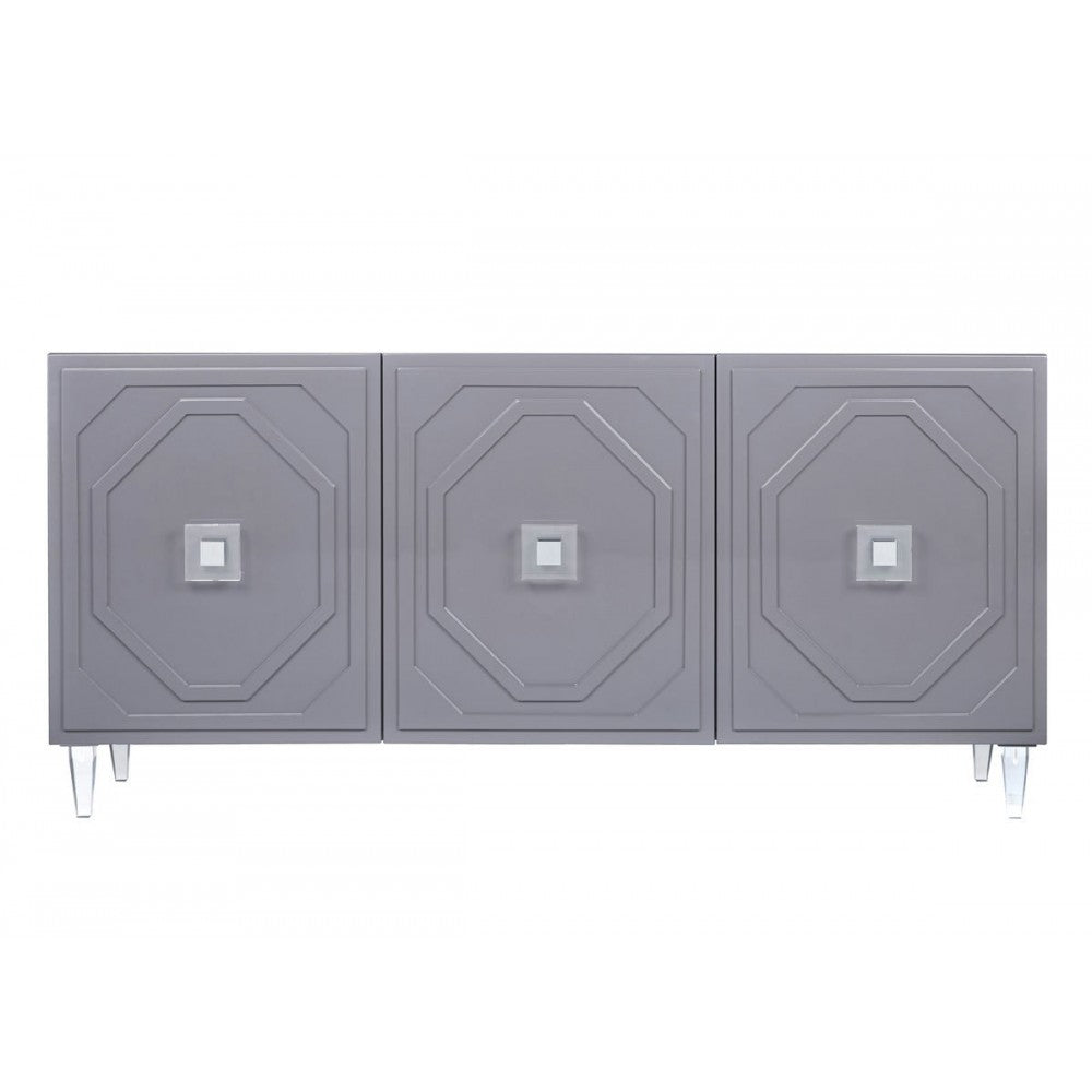 TOV Furniture Andros Gray Lacquer Buffet